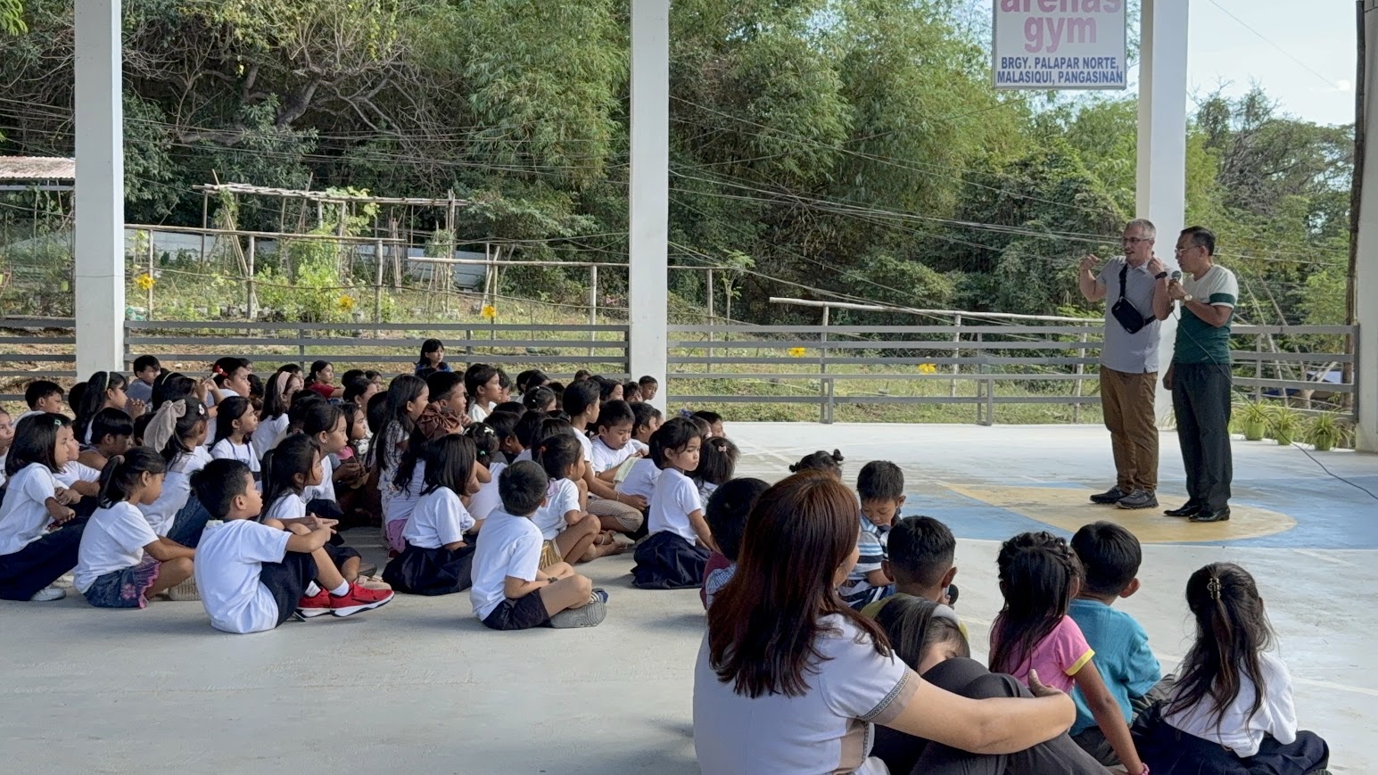 Gathered at Arenas Gym for the program.