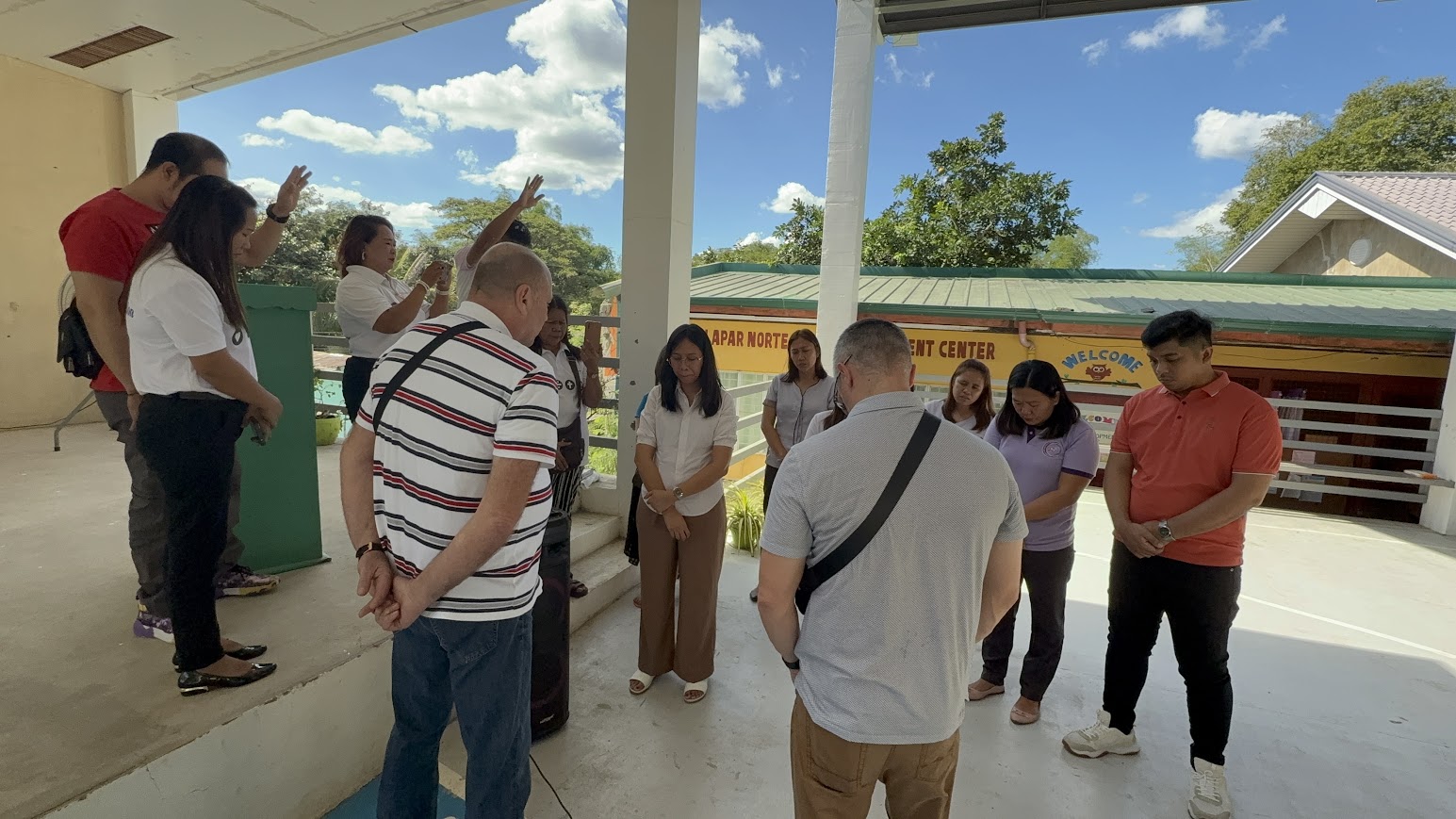 A continued time of prayer with center staff.