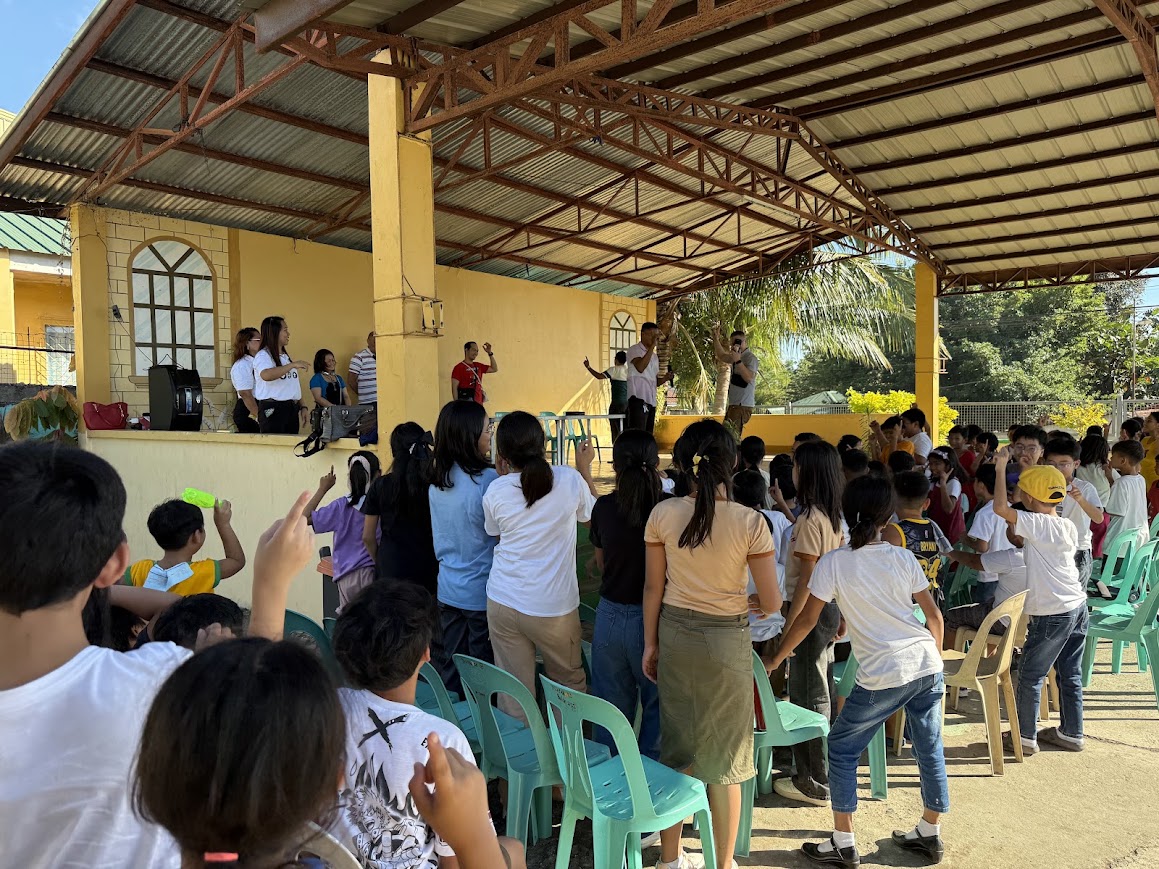 Responding together in worship.